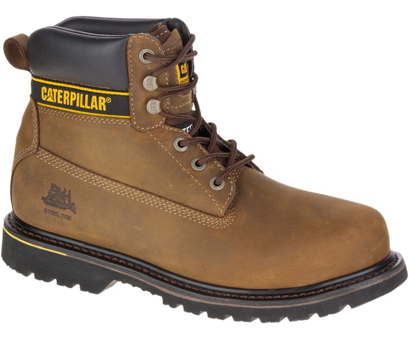 Caterpillar Holton Steel toe S3 HRO SRC μποτεσ εργασιασ ανδρικα σκούρο καφε | EWJ-512498